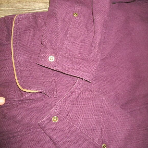 Womens Cabela’s Purple Chore Work Coat Sz Medium Barncore Farmcore Streetwear - Picture 10 of 11